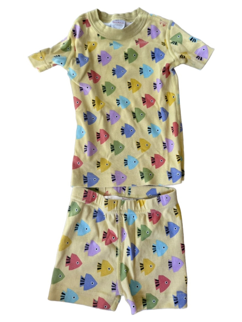 Hanna Andersson Yellow Fish Pajama Set